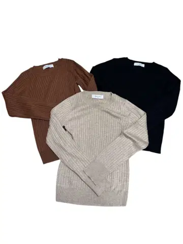 URBAN RESEARCH 긴팔 니트 블랙 베이지 브라운 세트