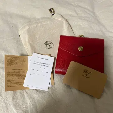 일비종떼 이단 접이식 지갑 빨간색