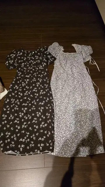 SNIDEL 꽃무늬 반팔 롱 원피스 2종 세트