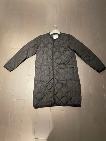 shipsany 별주 TAION 블랙 퀼팅 롱 자켓