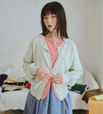 COMMON GOOD PRODUCTS 버튼 가디건