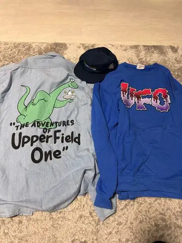 upper field one UFO 셔츠 맨투맨 캡 세트