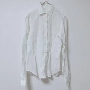 Maker's Shirt 카마쿠라 긴팔 버튼 셔츠 린넨 소재 화이트 S