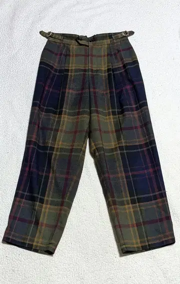 Kinloch Anderson 체크 무늬 와이드 이지 팬츠