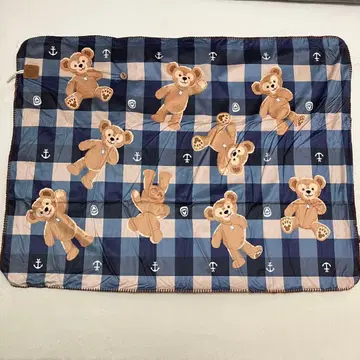 도쿄 디즈니 리조트 더피 체크 담요 중고품