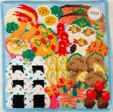 두근두근 도시락 페일 블루 손수건 라브라리 페이러 기프트 도시락