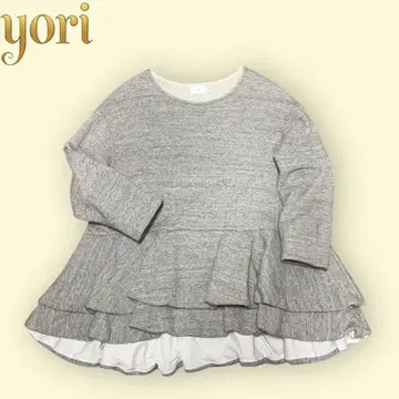 새상품급 yori 라이트 그레이 상의 코튼 100% SizeF