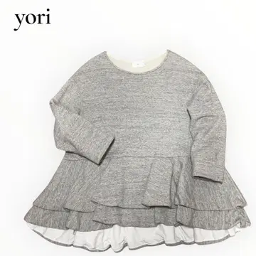 새상품급 yori 라이트 그레이 상의 코튼 100% SizeF