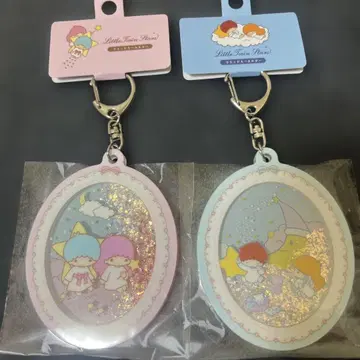 키키라라 50주년 산리오 리틀트윈스타 리퀴드 키링 SD 레트로