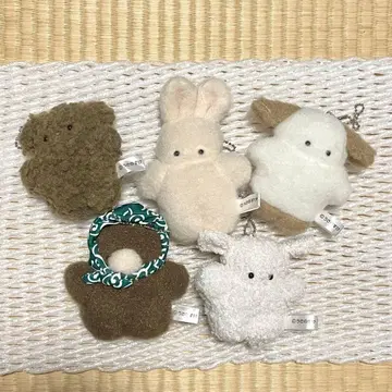 우사노스케의 복슬복슬 봉제 인형 가챠 전 5종 컴플리트 세트