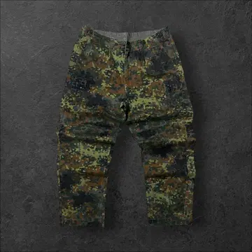 90s 독일군 플렉터 카모 카고 팬츠 w38 유로 밀리터리 퍼티그 실물