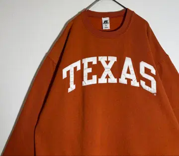 러셀 애슬레틱 텍사스 칼리지 자수 로고 속기모 맨투맨