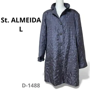 St. ALMEIDA L 퀼팅 코트 경량 여성용 그레이 퍼플