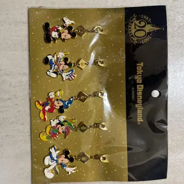도쿄 디즈니랜드 20주년 미키 스트랩 5개 세트