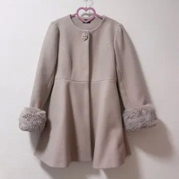 에블린 2020 오리지널 비쥬 플레어 코트 핑크