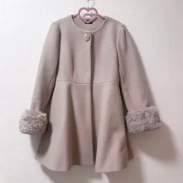 evelyn 에블린 오리지널 비쥬 플레어 코트 핑크