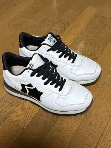 Atlantic STARS 남성용 스니커즈 화이트 블랙