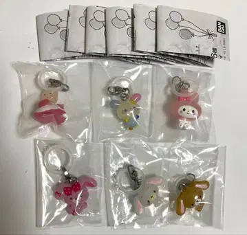 산리오 캐릭터즈 릴렉스 마크 액세서리 전 6종 컴플리트 세트