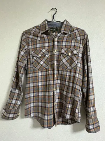 플란넬 셔츠 긴팔 셔츠 구제 의류 90s USA제 오픈 카라 셔츠