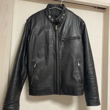 블랙 싱글 라이더 자켓 천연 가죽