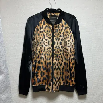 ZARA 자라 레오파드 무늬 스카잔 올 패턴 래글런 블루종 블랙