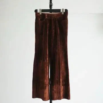 1970s Vintage Velor Stripe Flare Pants