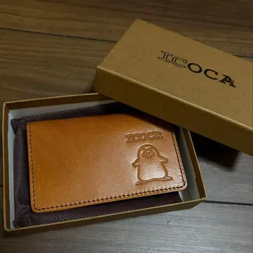 레어 한정 50개 판매상품 오리너구리 이코짱 가죽 명함지갑