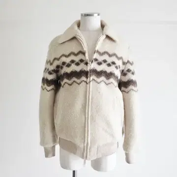 1970s Serge Saint Yves 보아 플리스 자켓 아이보리