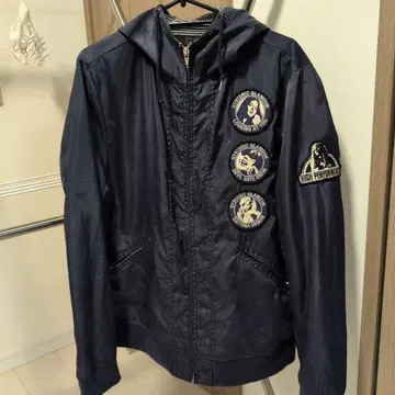 HYSTERIC GLAMOUR 나일론 자켓 네이비 L 와펜