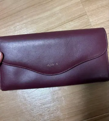 agnes b. 장지갑 *. 와인 레드