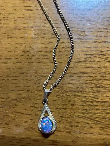 [ 선착순 ] 빈티지풍 오팔 느낌 물방울 모양 목걸이