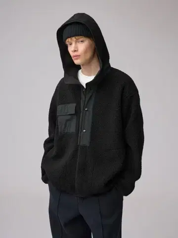 GU x ENGINEERED GARMENTS 보아 플리스 스냅 후드티 L