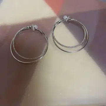 더블 링 후프 귀걸이