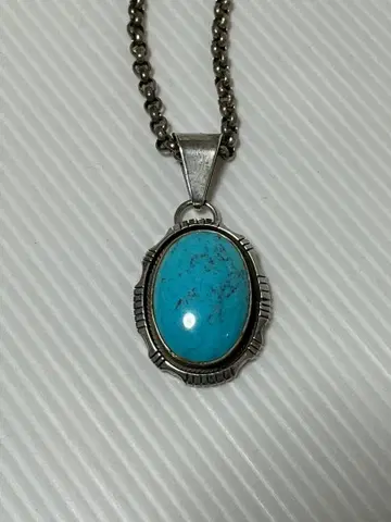 터콰이즈 블루 실버 펜던트