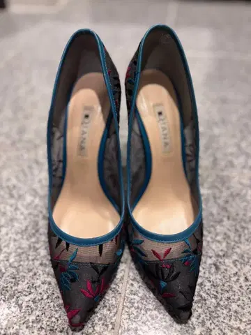 Diana 자수 디자인 하이힐 펌프스