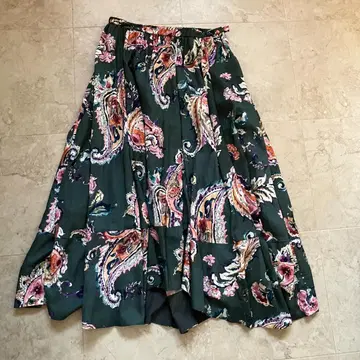 [ 새상품급! ] IENA 페이즐리 무늬 아지메 플레어 롱 스커트 S