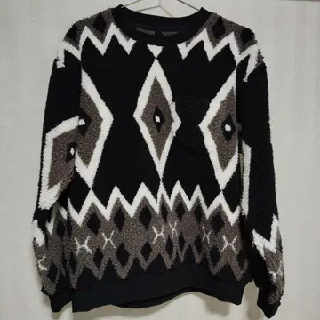 BEAMS 보아 소재 지오메트릭 패턴 스웨터