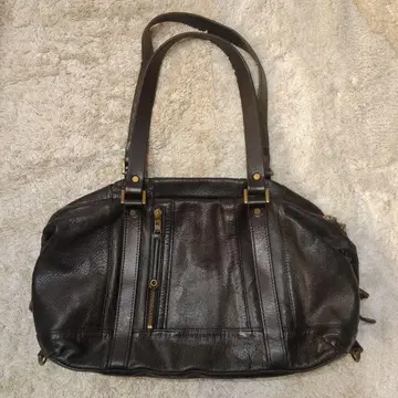 마스터피스 블랙 가죽 보스턴 백 일본제