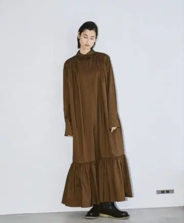 TODAYFUL 브라운 샴브레이 셔츠 원피스