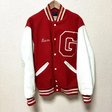 DeLONG 빨흰 바시티 자켓 M 사이즈 90년대 빈티지