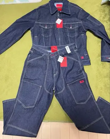 에드윈 데님 자켓 & 더블니 데님 세트 LL 사이즈