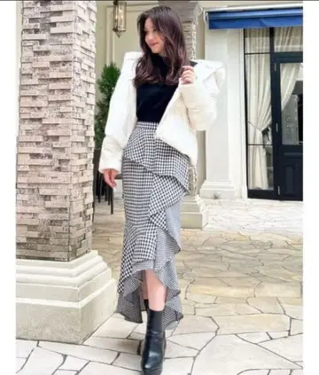 RESEXXY 캐스케이드 머메이드 스커트