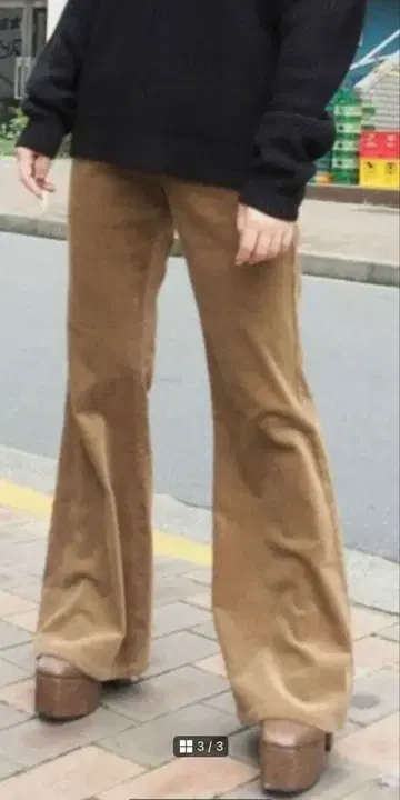 EVRIS 에브리리스 택 포함 미사용 새상품 코듀로이 플레어 팬츠