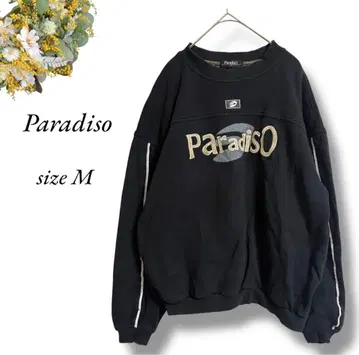 Paradiso 블랙 트레이닝복 M 블랙 로고 자수 골프웨어 4432