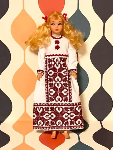 빈티지 TNT 소시지 컬 스키퍼 마텔제 바비 60s