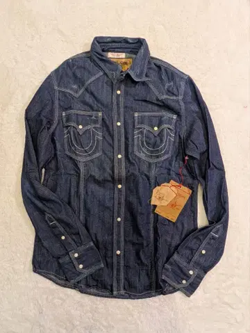 트루 릴리전 데님 셔츠 L 사이즈 미사용 새상품 데드스탁