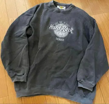 정품/90년대 하드 록 하드록카페 맨투맨 로고 자수