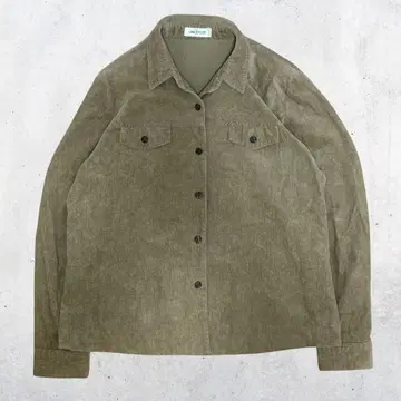 00's vintage 베이지 코듀로이 셔츠