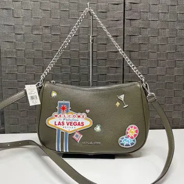 미사용품 MICHAEL KORS CARMELA OLIVE 숄더백