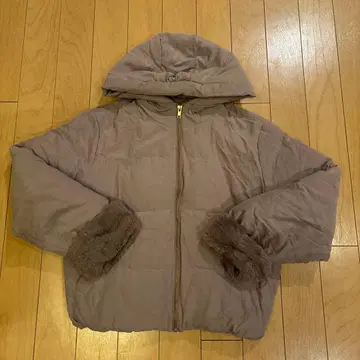 MAJESTIC LEGON 후드 부착 다운 자켓 아우터 베이지